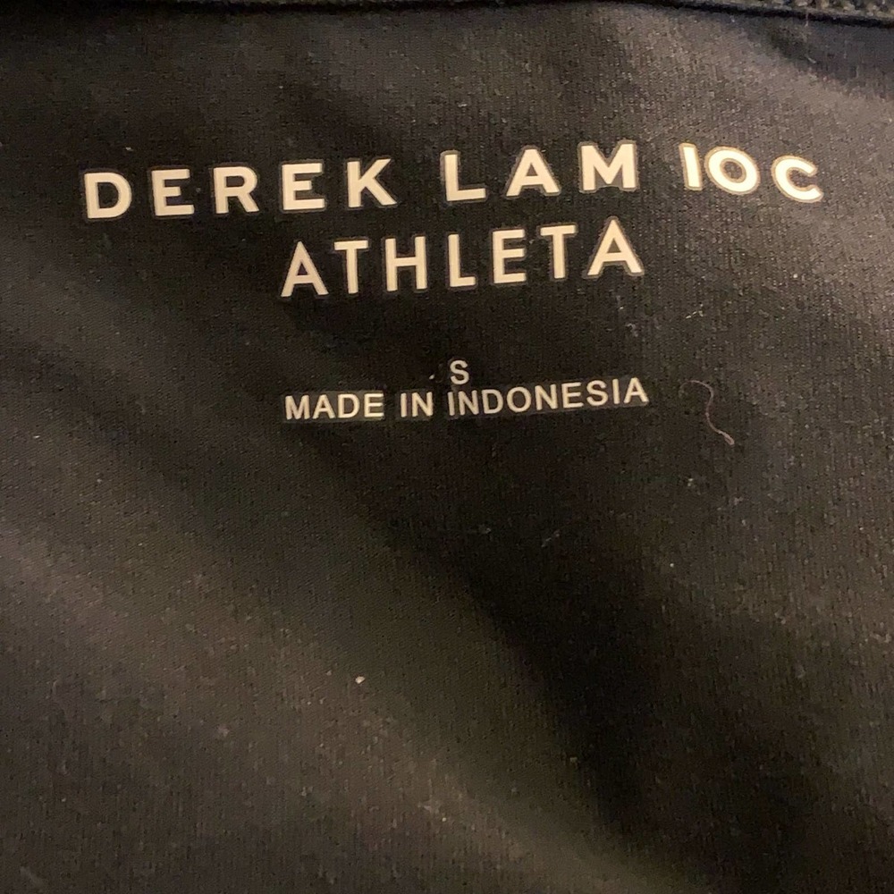 Derek Lam 10C x Athleta Black Striped Long Sleeve Top Small - Picture 4 of 4